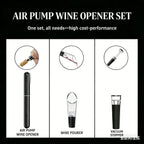 Air Pump Wine Opener Set: includes foil cutter