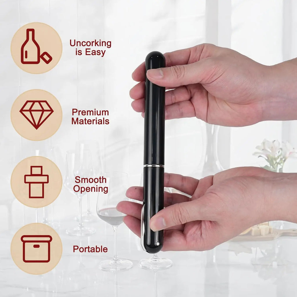 Air Pump Wine Opener Set: includes foil cutter