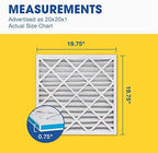 Aerostar Air Filter 20x20x1 MERV 8 AC Filter, HVAC, Furnace Filter, 6 Pack