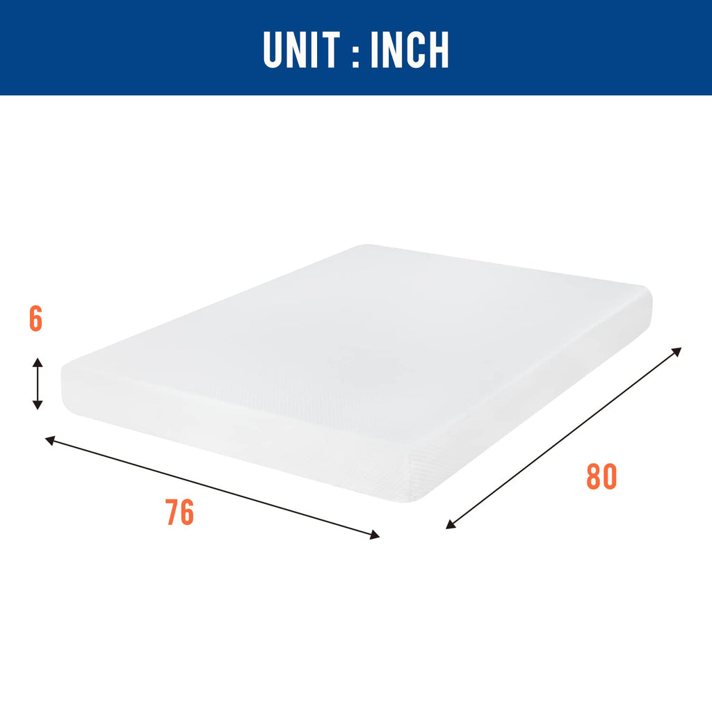FDW | 5 Inch Twin Mattress | Medium Firm | Gel Memory Foam | White
