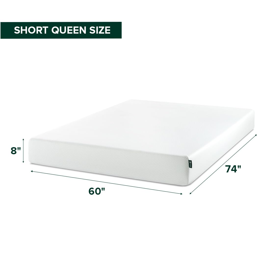 Zinus 14 Inch King Lumbar+ Premium Memory Foam Mattress, Medium