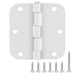 TDCHINGES Rounded Matte Black Door Hinges 3.5 Inch 5/8" Radius Flat 30 Pack