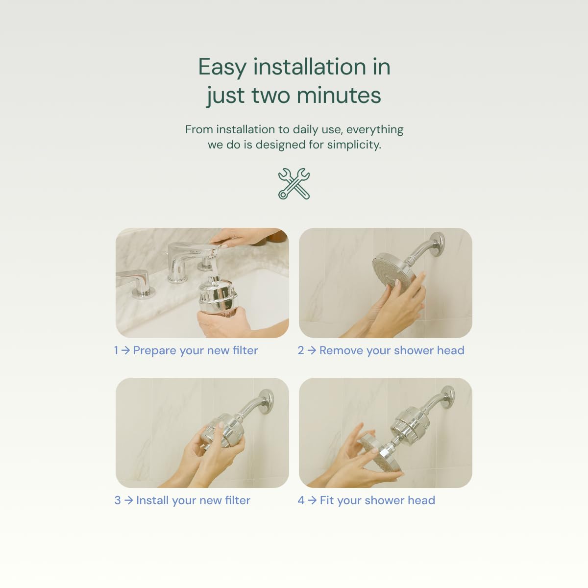 Aquabliss SF100 Daily Revitalize Shower Filter - Chrome