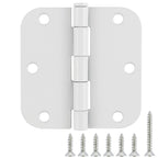 TDCHINGES Rounded Matte Black Door Hinges 3.5 Inch 5/8" Radius Flat 30 Pack