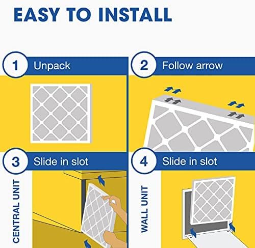 Aerostar Air Filter 20x20x1 MERV 8 AC Filter, HVAC, Furnace Filter, 6 Pack