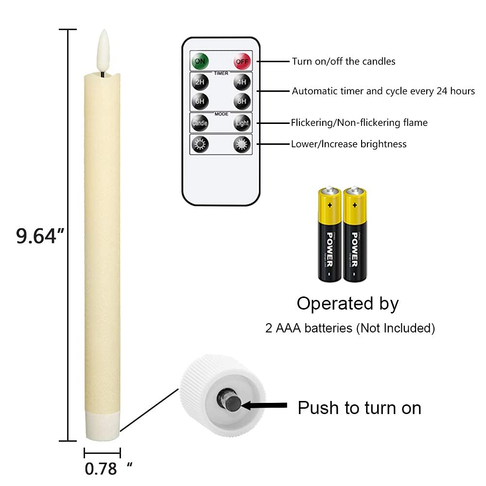 GenSwin 10.8" Flameless Floating Candles Wand Halloween Decorations