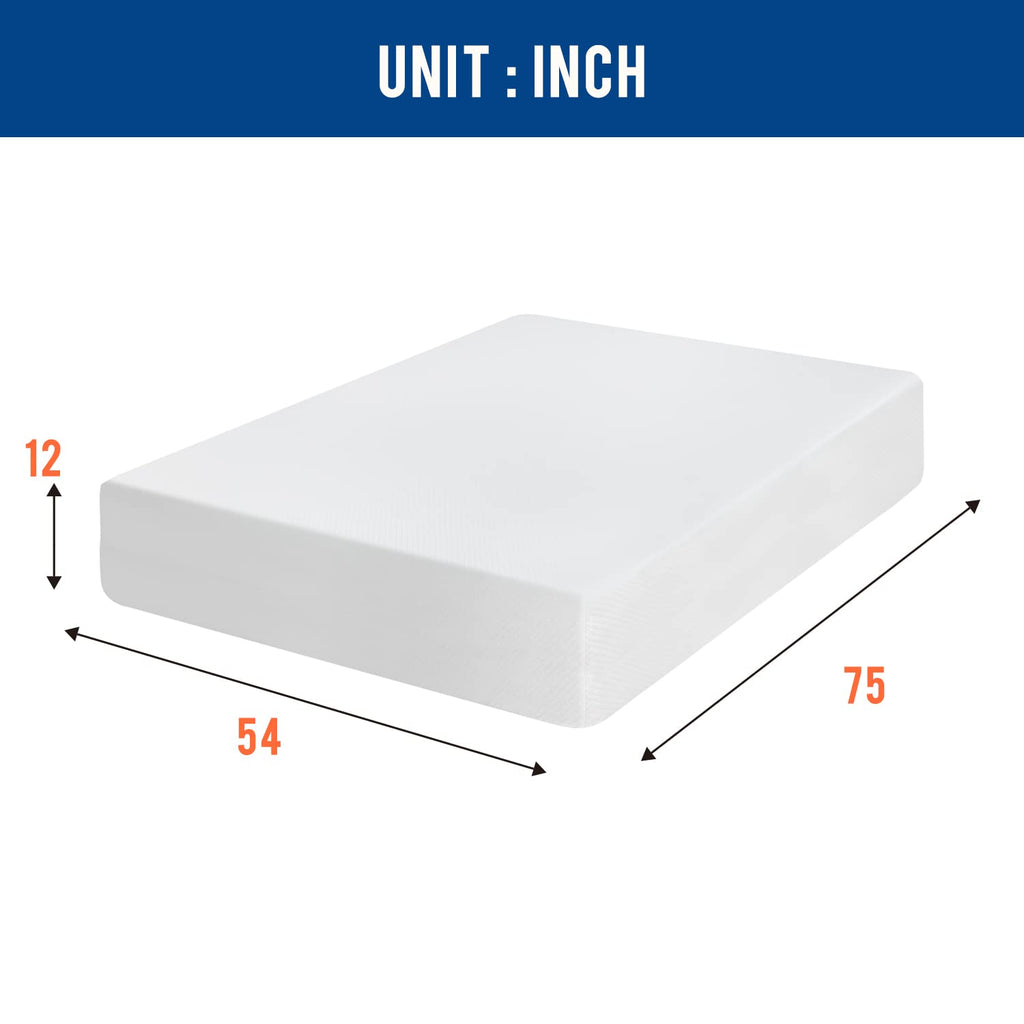 FDW | 5 Inch Twin Mattress | Medium Firm | Gel Memory Foam | White