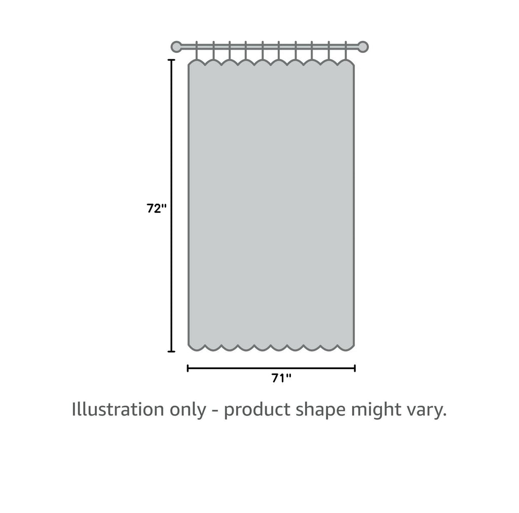 N&Y HOME Fabric Shower Curtain or Liner with Magnets, Coral