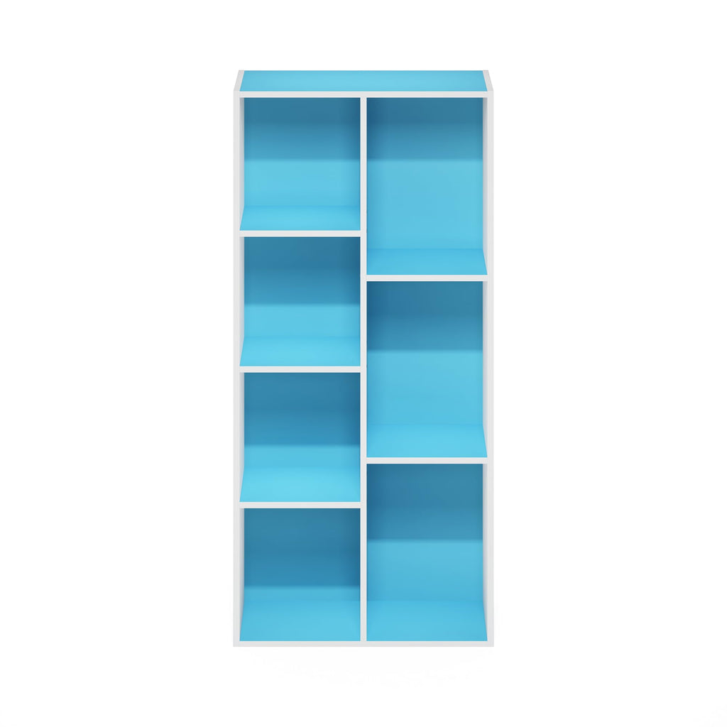 Furinno LUDER Book Shelf, 5-Tier Bookshelf, Bookcase with Open Shelves, 9.4 x 15.8 x 52, Easy Assembly, for Living Room, Bedroom, Home Office, White