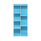 Furinno LUDER Book Shelf, 5-Tier Bookshelf, Bookcase with Open Shelves, 9.4 x 15.8 x 52, Easy Assembly, for Living Room, Bedroom, Home Office, White