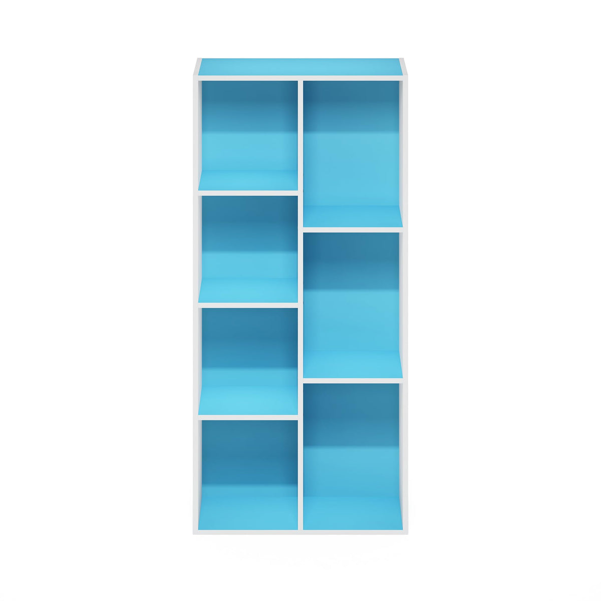 Furinno LUDER Book Shelf, 5-Tier Bookshelf, Bookcase with Open Shelves, 9.4 x 15.8 x 52, Easy Assembly, for Living Room, Bedroom, Home Office, White