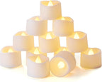 Homemory 12-Pack Battery Tea Lights with Timer Built in, Auto-On 6H Daily