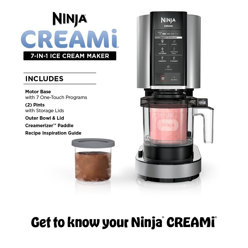 Ninja® CREAMi® Original Pints 4 Pack with Storage Lids, XSKPLD4BCD