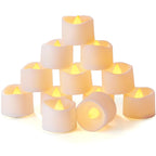 Homemory 12-Pack Battery Tea Lights with Timer Built in, Auto-On 6H Daily