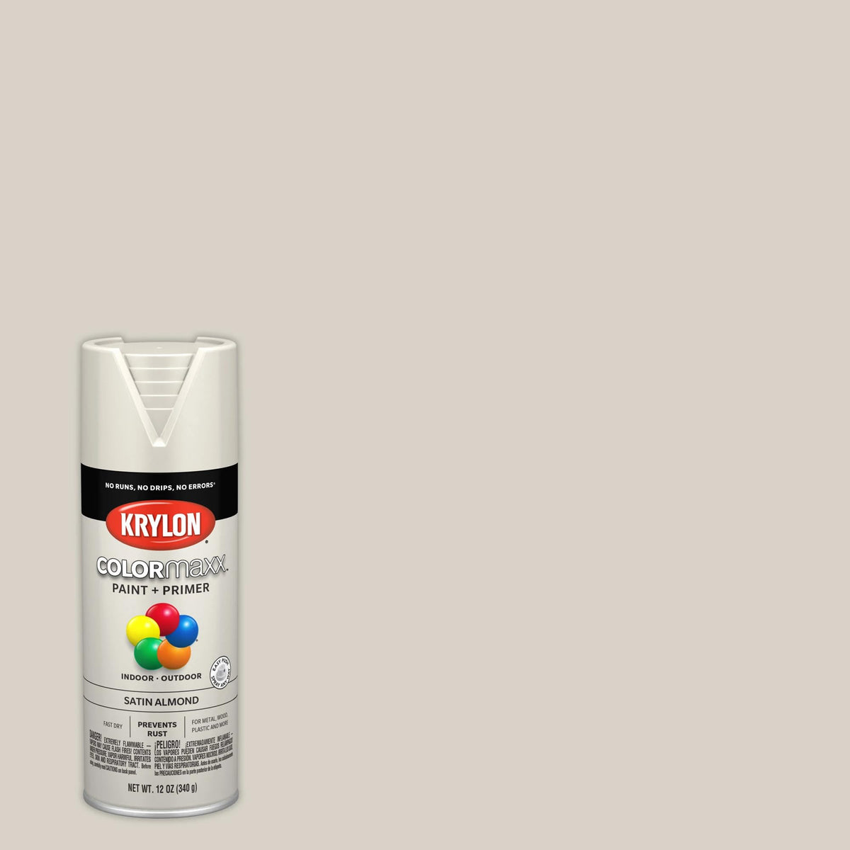 Krylon ColorMaxx 12 Oz. Flat Spray Paint, Black - 1 Each