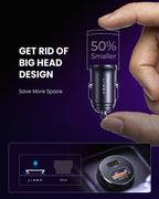LISEN Car Charger USB C, 69W Cigarette Lighter USB Charger Adapter, 2 Pack