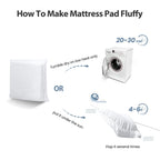 EASELAND King Size Mattress Pad Cotton Pillow Top Mattress Topper White