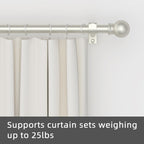 GXOACKJ Curtain Rods for windows 28-78 inch, 5/8 inch Decorative Dark Walnut Wood Splicing Heavy Duty Metal Curtain Rod set with Brackets