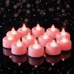 Amagic 12Pack Blue Flameless LED Tea Lights Candles Battery Operated