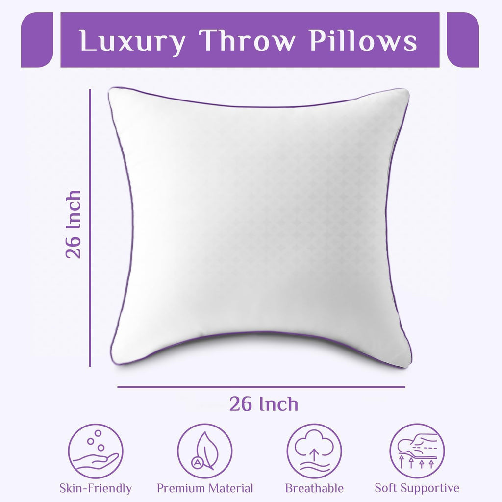 JOLLYVOGUE Firm King Size Pillows Set of 4, Cooling Supportive Bed Pillows with Oeko-Tex Certified Soft Down Alternative Fill, Luxury Hotel Quality for Back, Stomach and Side Sleepers