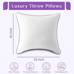 JOLLYVOGUE Firm King Size Pillows Set of 4, Cooling Supportive Bed Pillows with Oeko-Tex Certified Soft Down Alternative Fill, Luxury Hotel Quality for Back, Stomach and Side Sleepers