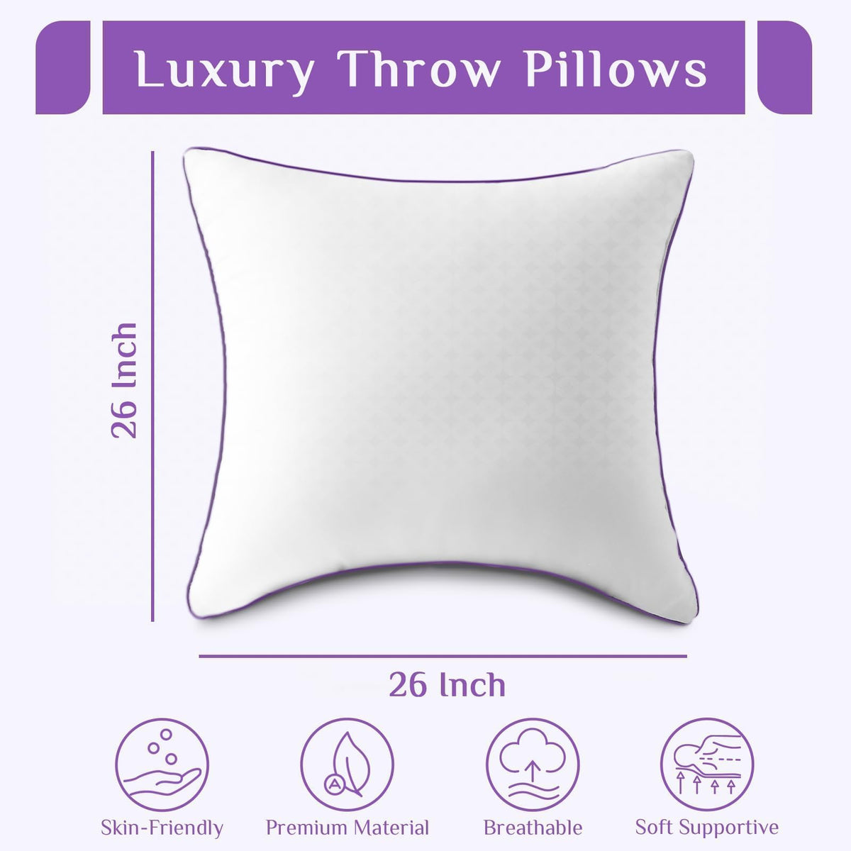 JOLLYVOGUE Firm King Size Pillows Set of 4, Cooling Supportive Bed Pillows with Oeko-Tex Certified Soft Down Alternative Fill, Luxury Hotel Quality for Back, Stomach and Side Sleepers