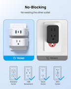 TROND Multi Plug Outlet Extender 2 Pack, Outlet Splitter for Bathroom