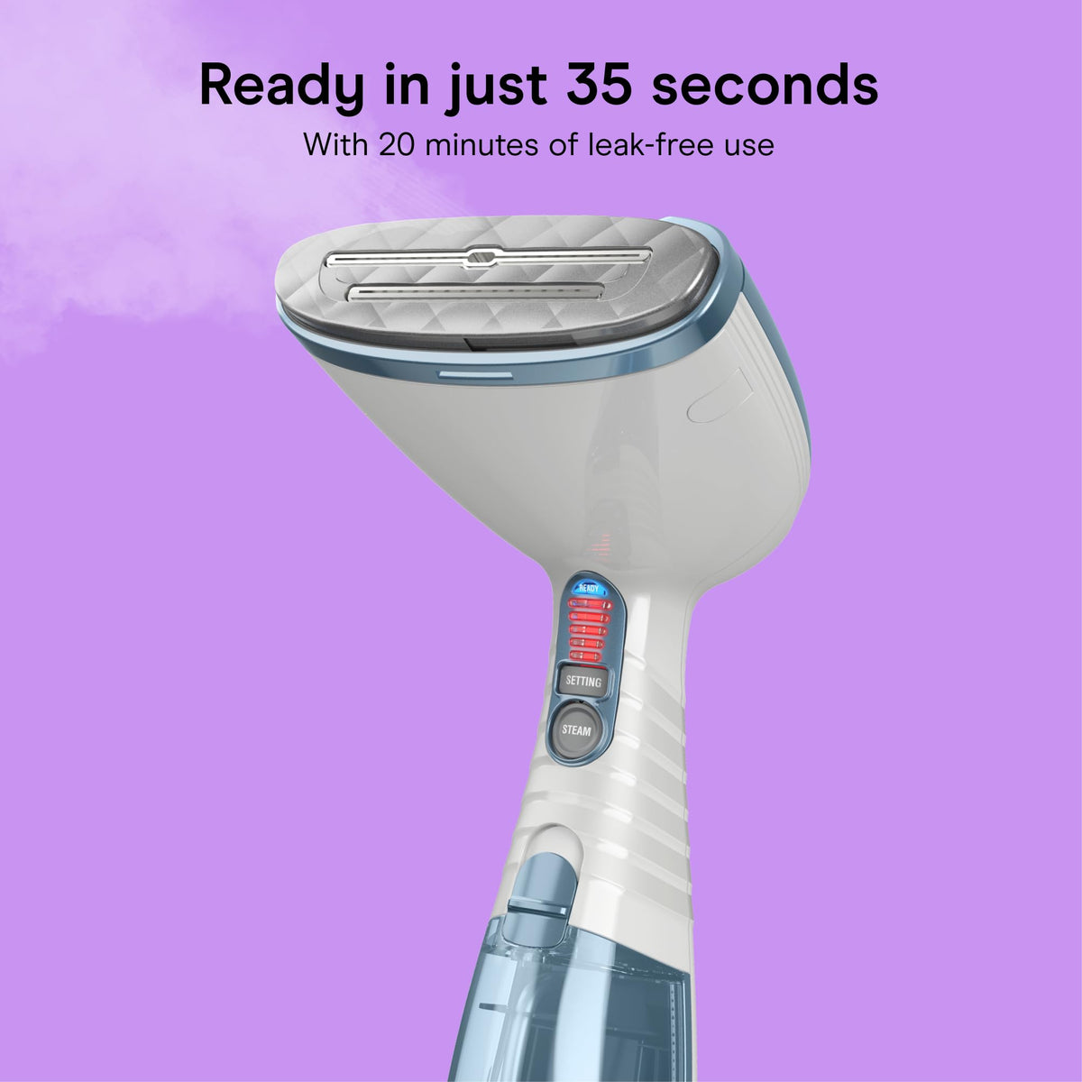 Conair Steamer for Clothes & Upholstery, Handheld, 3 Attachments, White