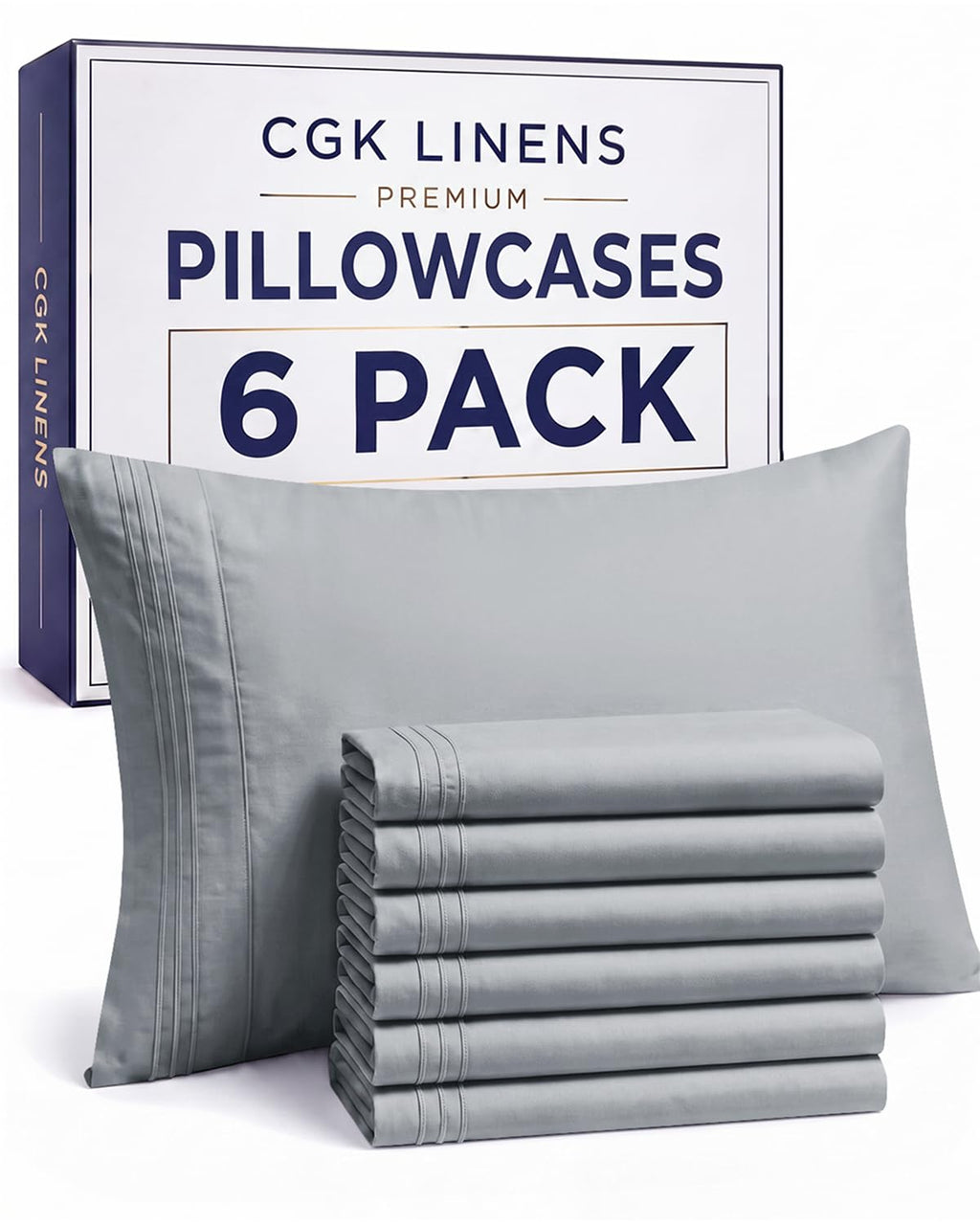 King Pillow Cases Set of 2 - Ultra Soft Cozy Pillowcase Covers - White