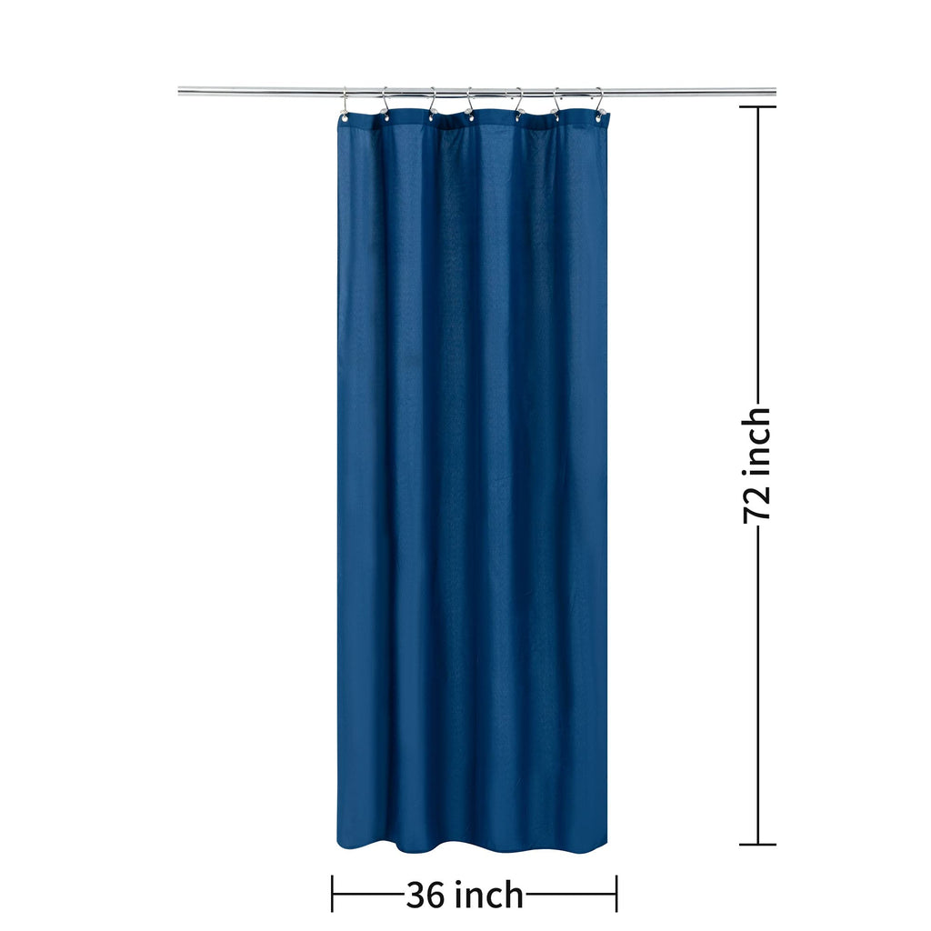 ALYVIA SPRING Waterproof Fabric Shower Curtain or Liner White, 72x72