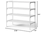 Kitsure Shoe Rack - Non-Woven Shoe Rack Shelf, Shoe Organizer for Closet, Entryway, Garage & Corridor, Stackable Shoe Shelves, 27.5" Wide - 2 Tier, Black
