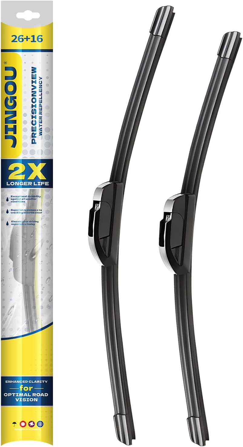 26" + 16" Front Windshield Wiper Blades Compatible with 2009-2018 Toyota Corolla/2013-2021 Toyota RAV4 OEM QUALITY Premium All-Season Automotive Replacement Wipers (Pack of 2)