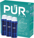 PUR PLUS Water Pitcher Replacement Filter with Lead Reduction (3 Pack), Blue – Compatible with all PUR Pitcher and Dispenser Filtration Systems
