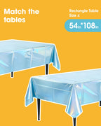 Niuara American Flag Plastic Table Cloth Disposable, 4 Pack, 54 x 108 in
