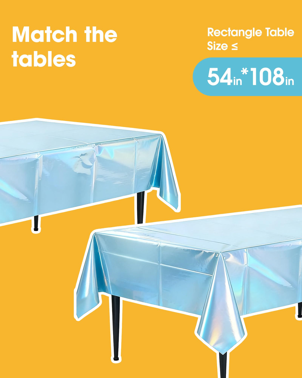 Niuara American Flag Plastic Table Cloth Disposable, 4 Pack, 54 x 108 in