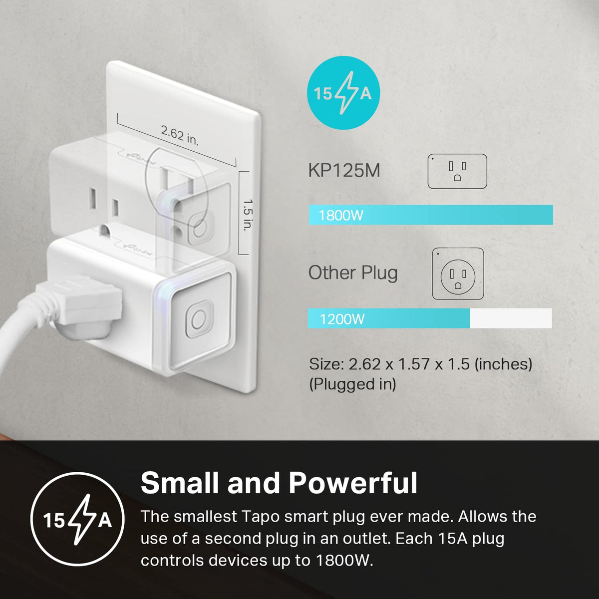 Kasa Smart Plug HS103P2, Wi-Fi Outlet Works with Alexa, 2-Pack