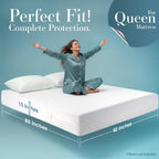 Utopia Bedding Twin Size Mattress Protector Zippered, 100% Waterproof