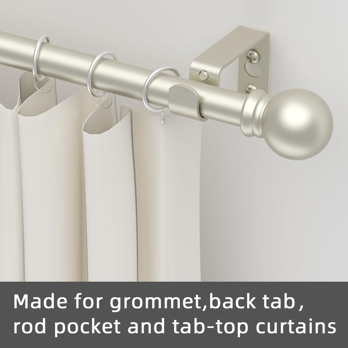 GXOACKJ Curtain Rods for windows 28-78 inch, 5/8 inch Decorative Dark Walnut Wood Splicing Heavy Duty Metal Curtain Rod set with Brackets