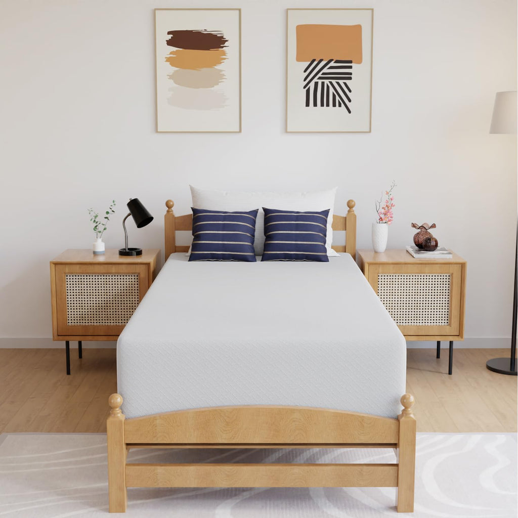 FDW | 5 Inch Twin Mattress | Medium Firm | Gel Memory Foam | White
