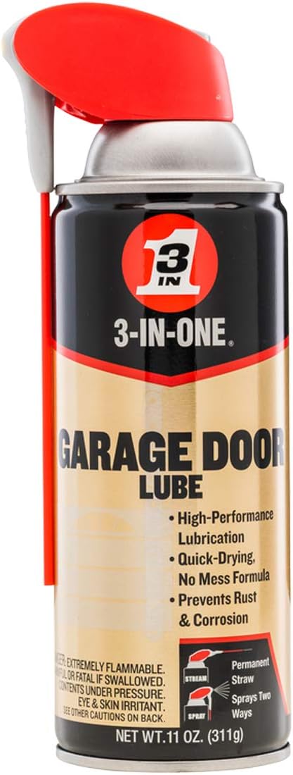 3-IN-ONE Professional Garage Door Lubricant, Smart Straw, 11 OZ [2-Pack]