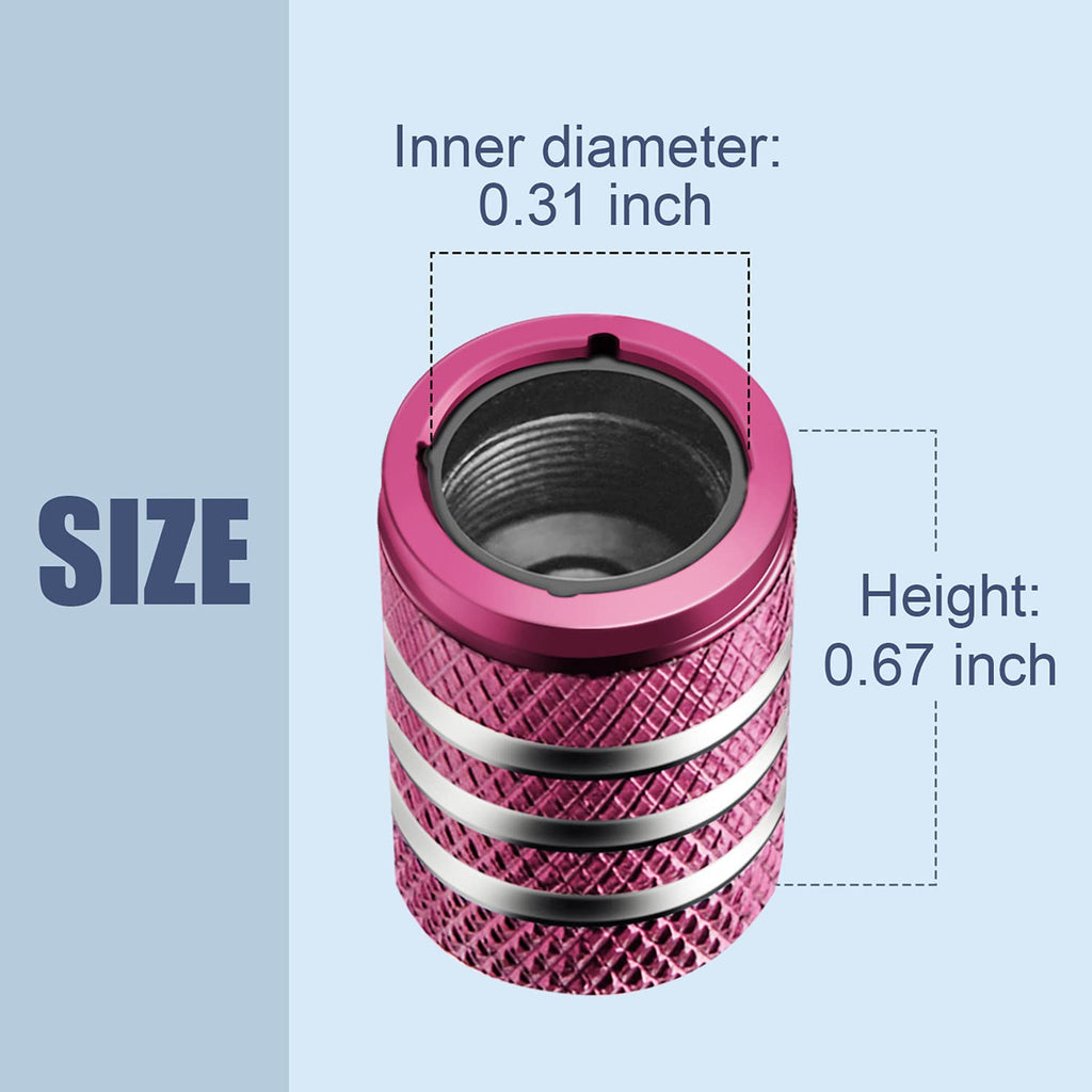 DECURCAR Tire Valve Stem Caps 5 Pack American Flag - Purple