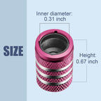 DECURCAR Tire Valve Stem Caps 5 Pack American Flag - Purple
