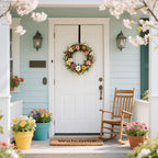 Sattiyrch 15" Wreath Hanger for Front Door, Over the Door Wreath Hook