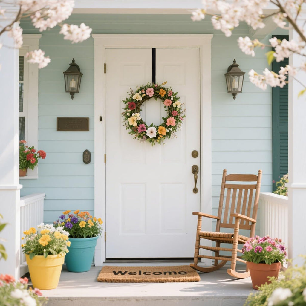 Sattiyrch 15" Wreath Hanger for Front Door, Over the Door Wreath Hook
