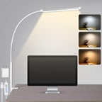 Voncerus LED Desk Lamp with Clamp, Clip on Lights for Home Office, White