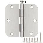 TDCHINGES Rounded Matte Black Door Hinges 3.5 Inch 5/8" Radius Flat 30 Pack