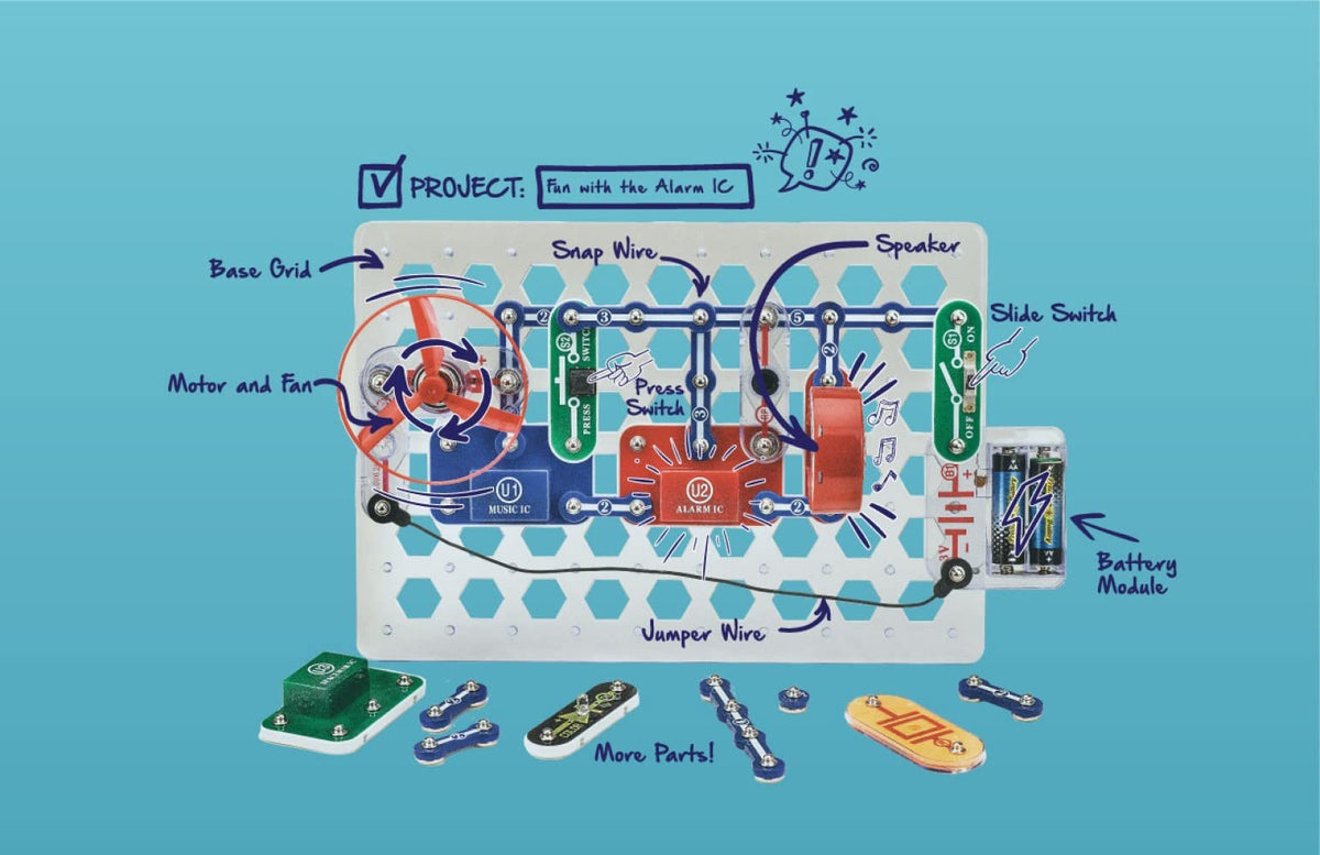 SNAP CIRCUITS Classic SC-300 STEM Electronics Kit, 300+ Projects, Ages 8+