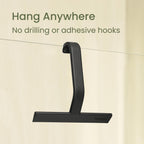 dancemoon JustHang Shower Squeegee with Built-in Hook, 10-Inch Black