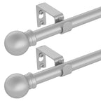 GXOACKJ Curtain Rods for windows 28-78 inch, 5/8 inch Decorative Dark Walnut Wood Splicing Heavy Duty Metal Curtain Rod set with Brackets