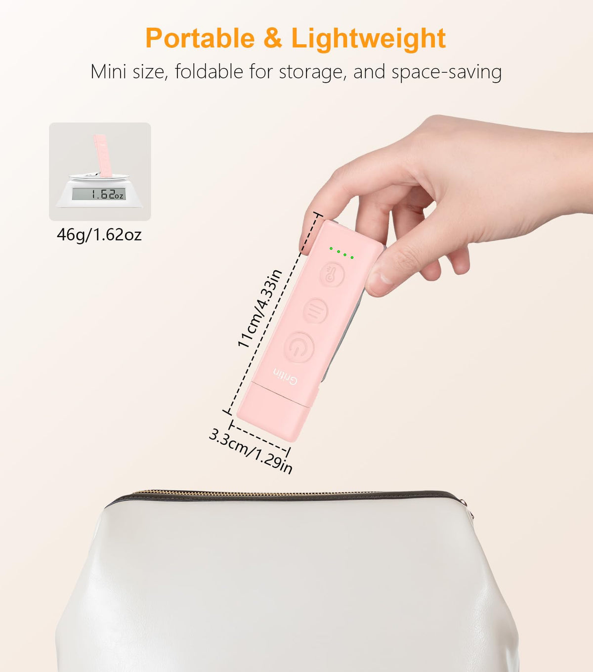 Gritin Book Light Rechargeable, Clip on LED Reading Light for Books in Bed
